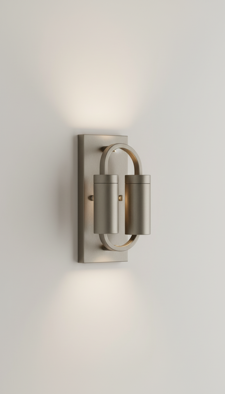 Matte metal wall sconce